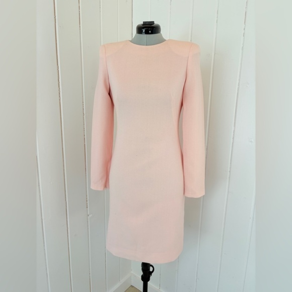 Alexander McQueen Pale Pink Structured Crepe Dress